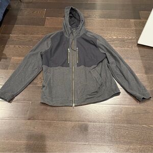 Lululemon Jacket Mens XXL Dispatch Full Zip Hooded Gray Stretch Workout Gym